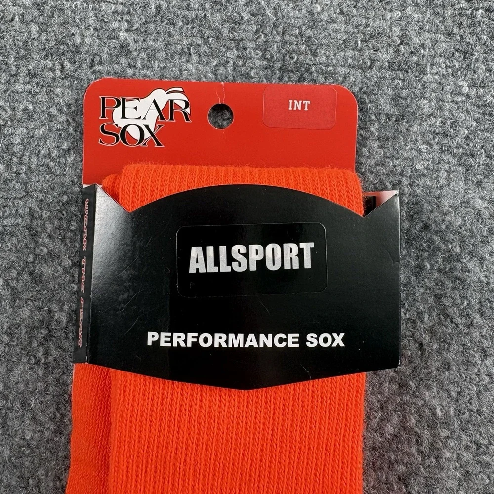 VTG Pear Sox Allsport Tube Socks Mens INT size 4.5–8.5 Orange‎ Hunting Blaze NOS